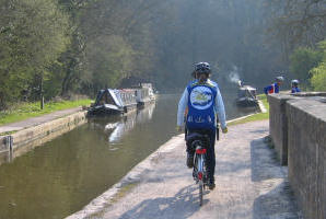 Tandem on the Kennet & Avon Canal towpath