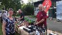 Cathy buying coffee on local produce eve