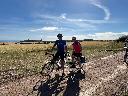 Traffic free route Sunday with Dunstanburgh Castle in view