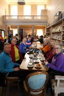 Daniel,Debbie,Ron,Linda,Chris,Helen,Terry,Cathy tea at Kedleston Hall