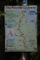 Pennine Cycleway sign at start of Greenway