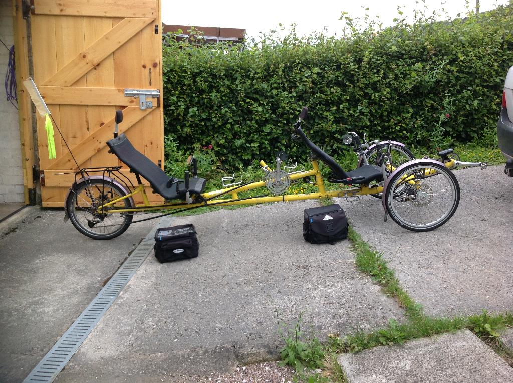 Tandem recumbent deals trike for sale