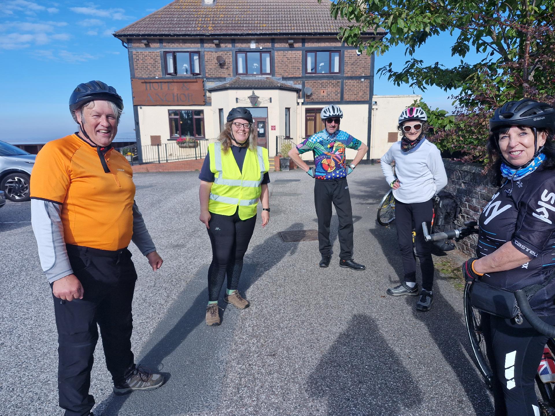 A group hug at the Anchor in Ferriby.
