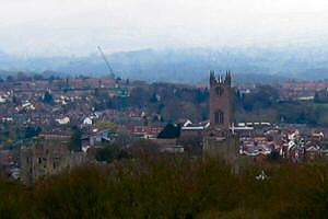 Ludlow on a misty Easter day