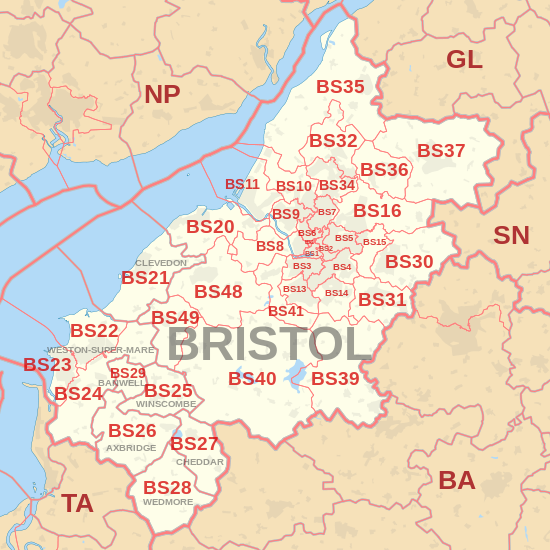 BS Postcode map