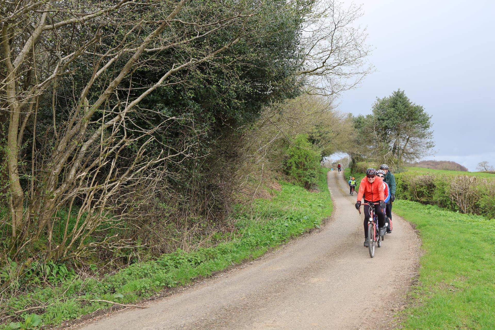 Stuart and Jackie Hibbard descend near Windley