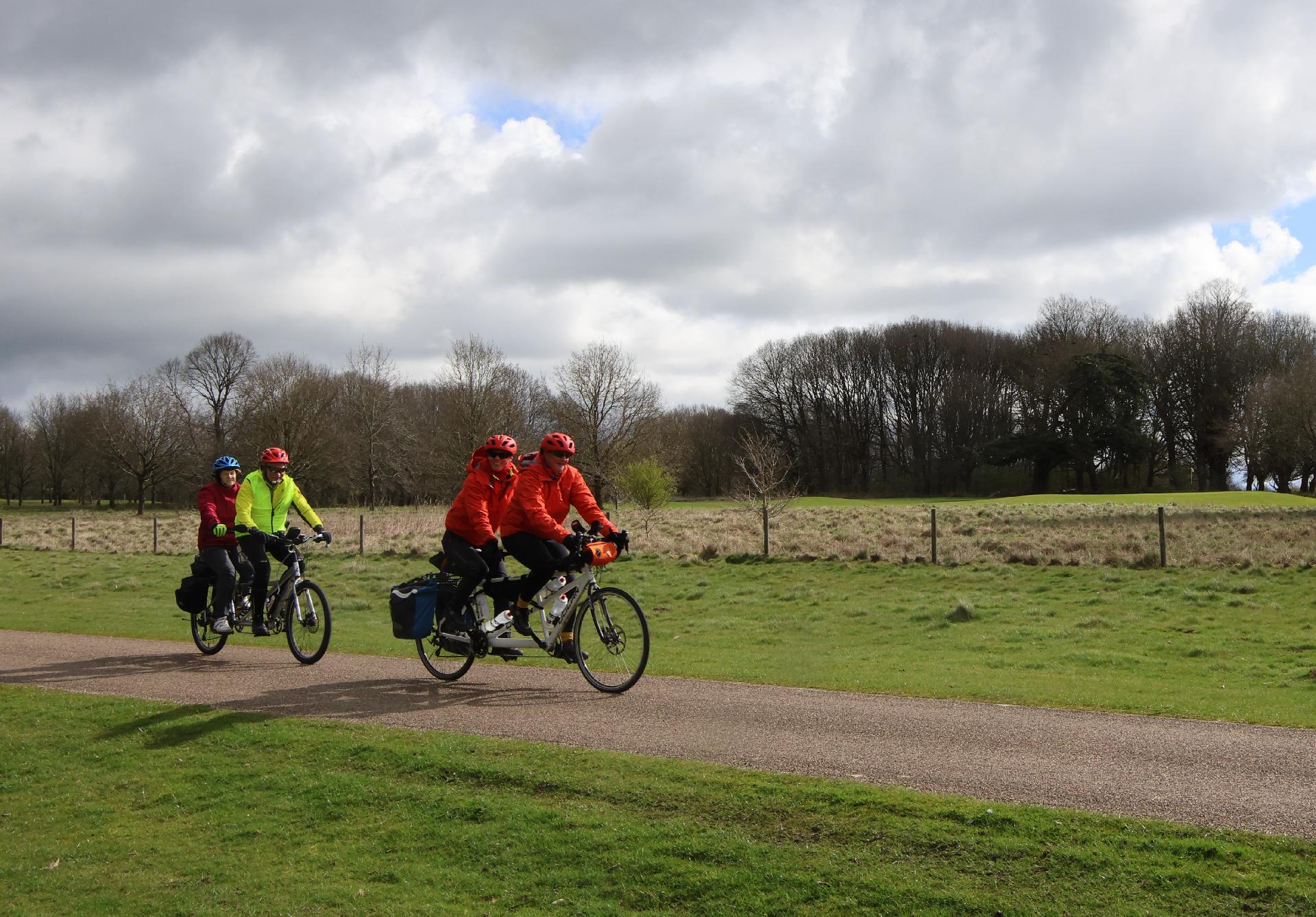 Claire et al Benton enter Kedleston Hall