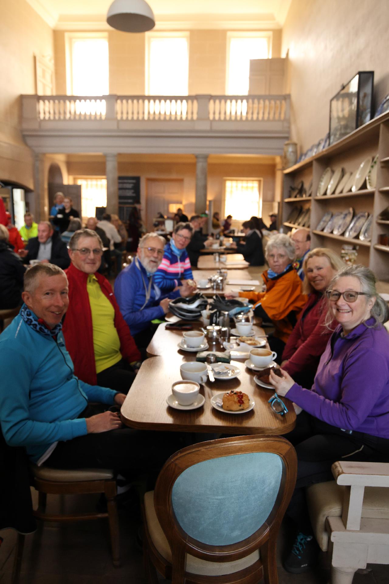 Daniel,Debbie,Ron,Linda,Chris,Helen,Terry,Cathy tea at Kedleston Hall