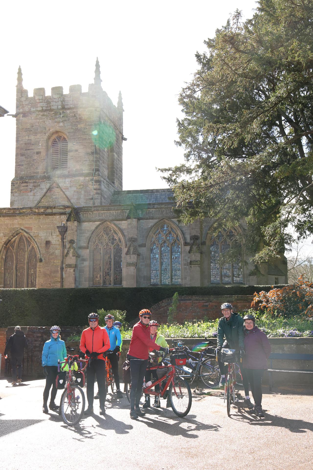 Jackie,Stuart,Danial,Debbie,Ron,Linda,Paul,Mary outside Kedleston Hall