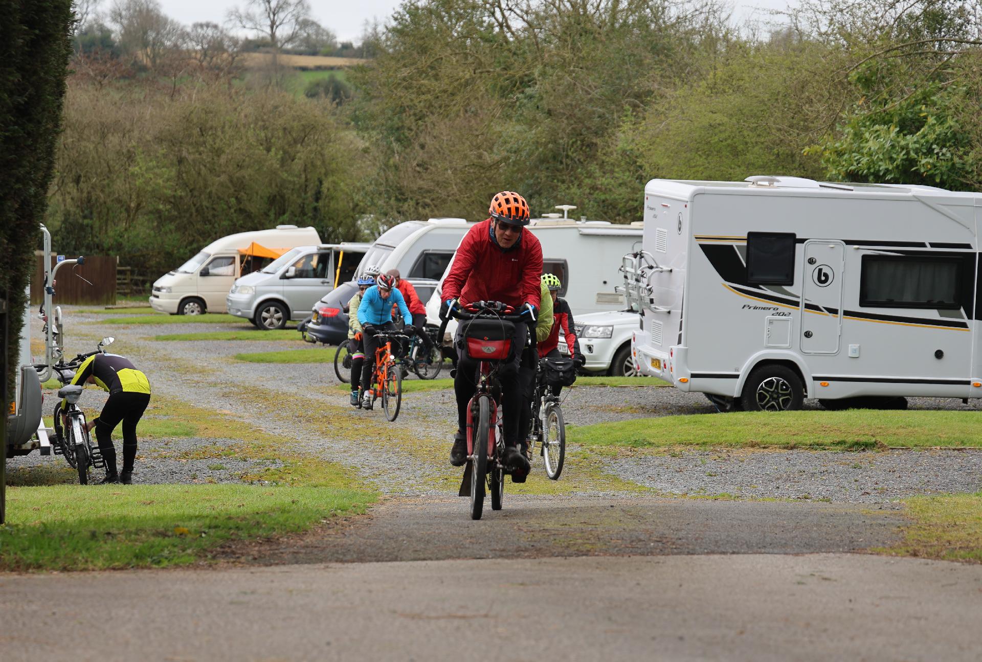 Ron Stinchcombe leave the campsite