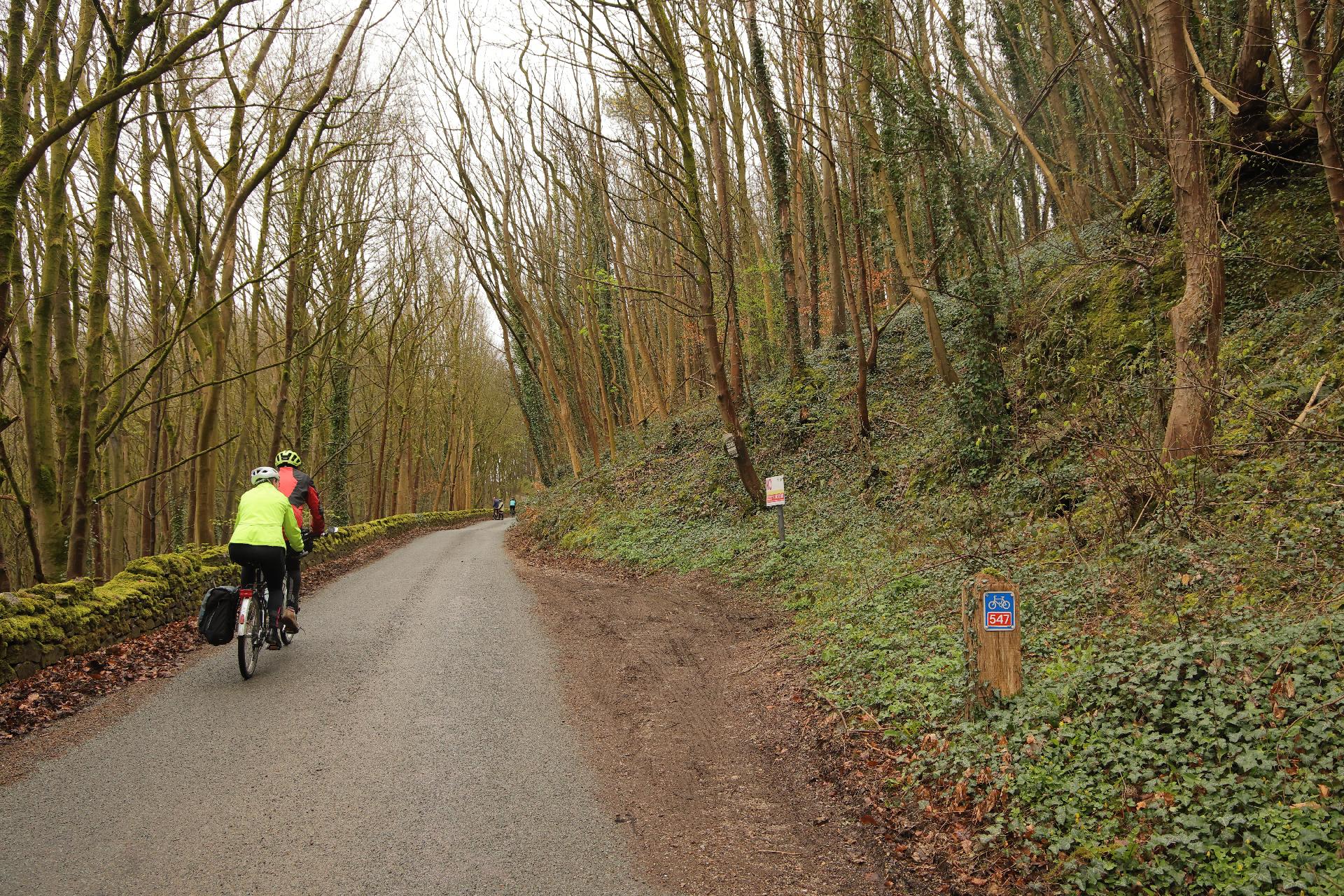 Terry and Cathy Barnaby clmbing from Carsington Water