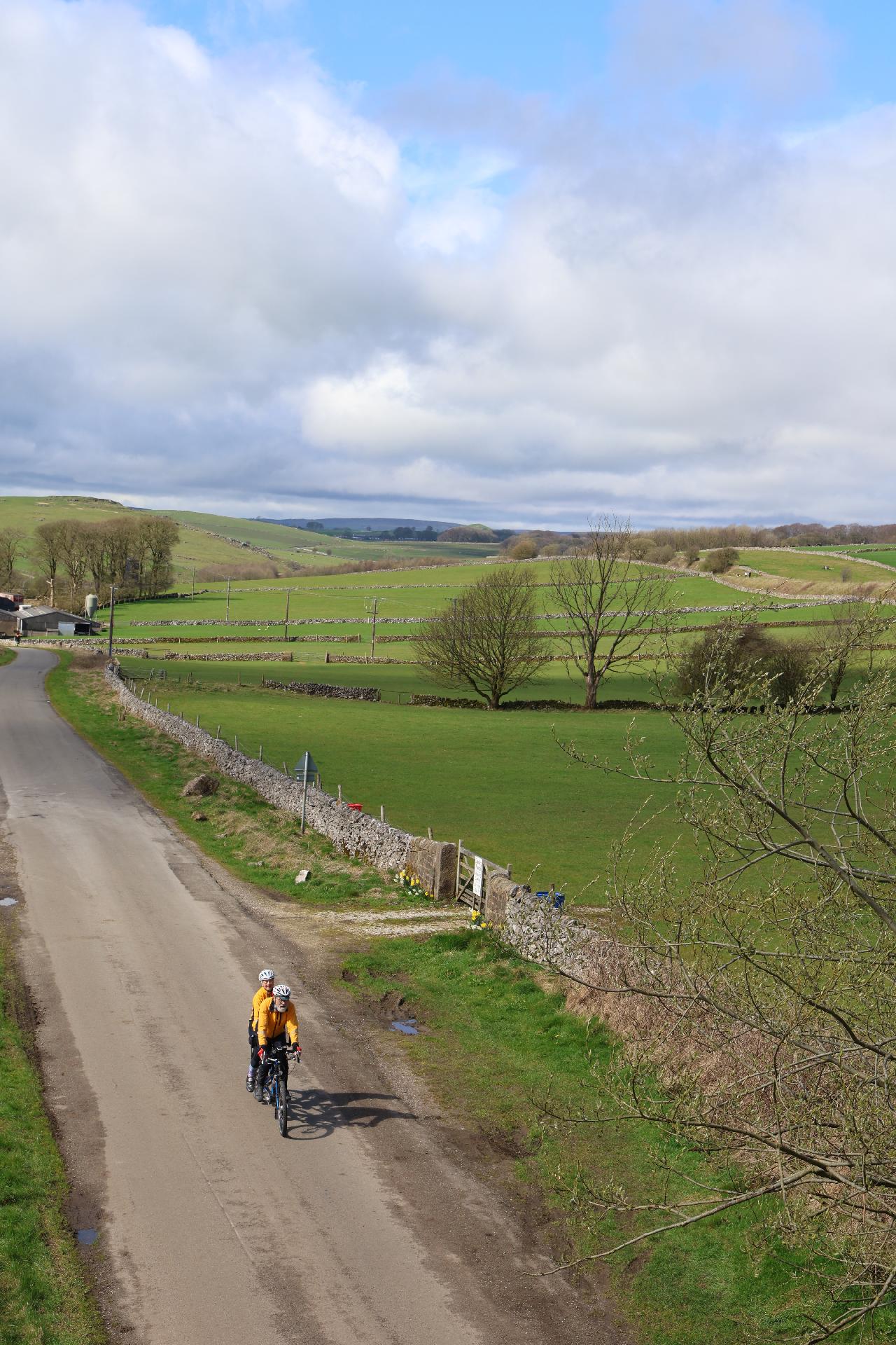 Martin and Margaret Aldis approaching the High Peak Trail at Parsley Hay