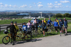 Tandems outside Fort Widley
