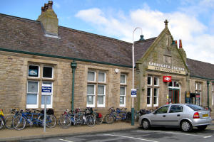 Tandems outside Carnforth Station