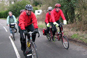 Tandems near Town End on the way to Levens Hall