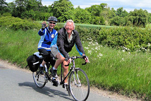 Tandem south of Bedale, heading towards Well