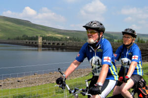 Tandem on the south shore of Scar House Reservoir